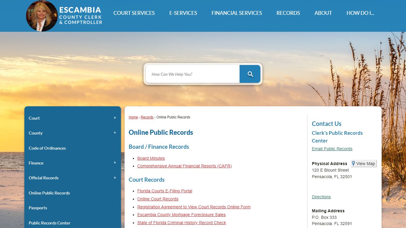 Online Public Records | Escambia County Clerk, FL